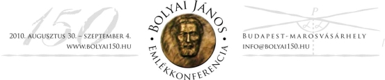 Bolyai János halálának 150. éves évfordulójára rendezett emlékkonferencia