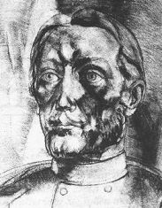 Zsigmond Attila marosvásárhelyi festõmûvész tus rajza Bolyai Jánosról